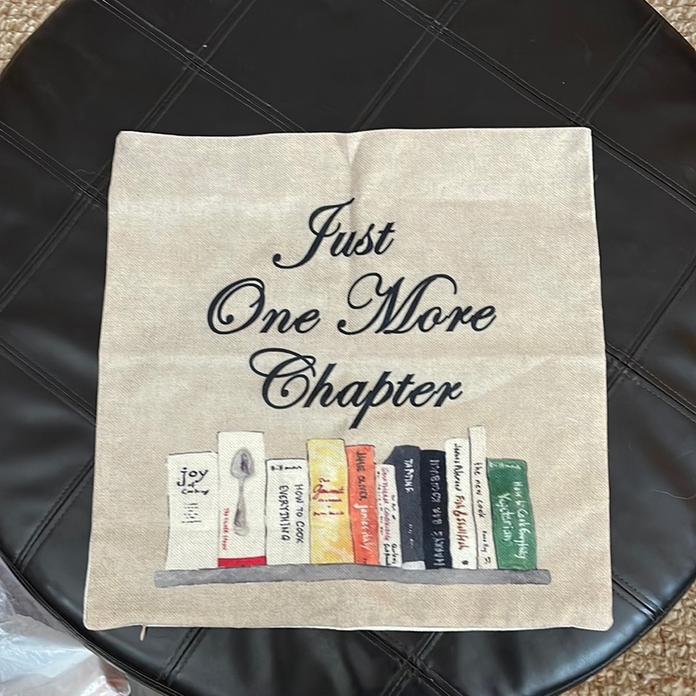 New “just one more chapter pillow cover 18”